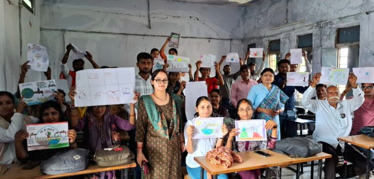 हाई स्कूल रामपुर रतनगवां में जल संरक्षण पर पोस्टर और रंगोली प्रतियोगिता आयोजित
